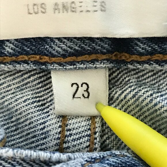 AGOLDE 90s Boyfriend Jeans Women 23 Blue High Rise Distressed Button Fly - Picture 4 of 14